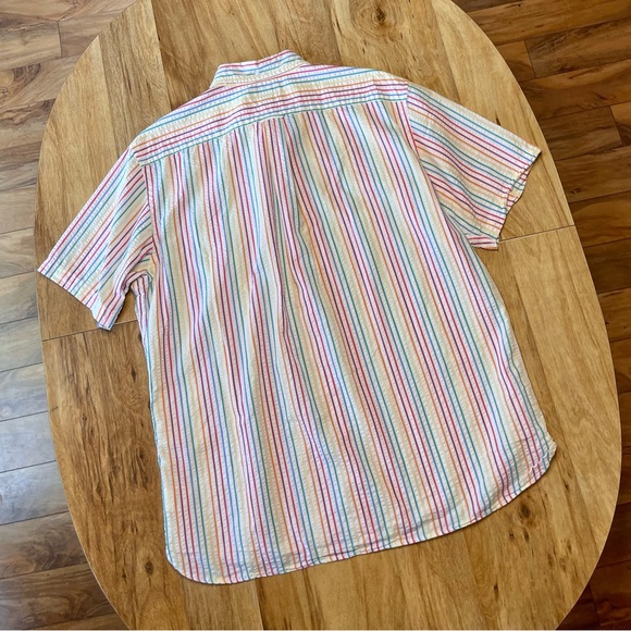 Rainbow Striped Button Down Shirt - Picture 5 of 5